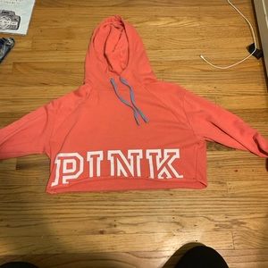 I am selling a cropped pink sweatshirt from pink.